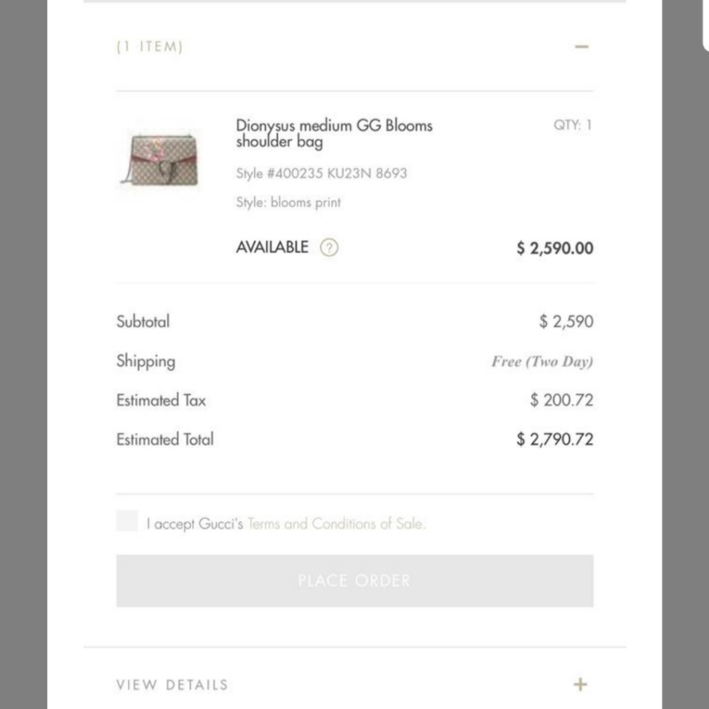 GG Dionysus Medium Blooms Print Shoulder Bag - Picture 8 of 8